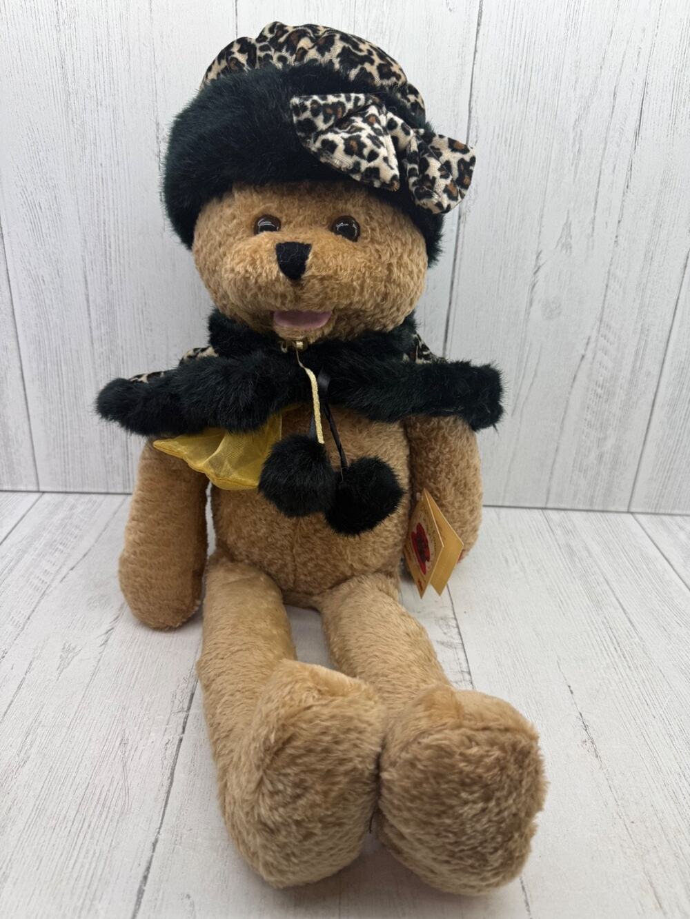 Chantilly Lane PBC Musical Plush Anastasia Somewhere My Love Leopard Hat WORKS